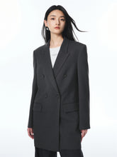 Women's Peaked Lapel Double-Breasted Blazer